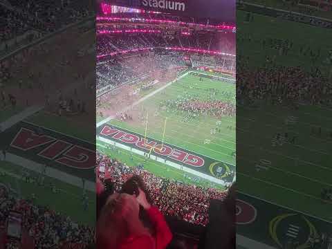 Georgia Bulldog Fans Celebrate Go Dawgs at Sofi 1/9/23(2)
