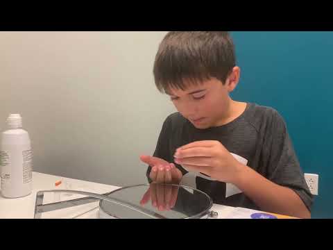 Jonah, 10 - inserting lenses using LacriPure 
