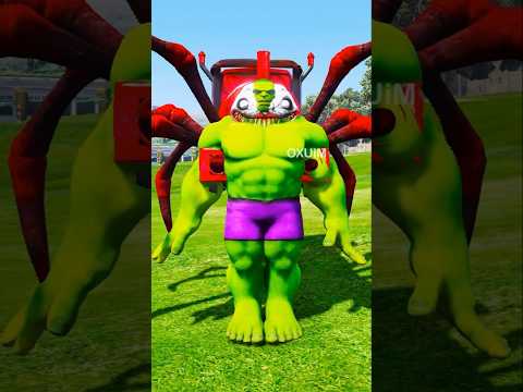 GTA V ABOMINATION ABANDONS HULK! CHOO-CHOO CHARLES SPIDER ATTACKS! 🕷️🕸️ #shorts #gta5