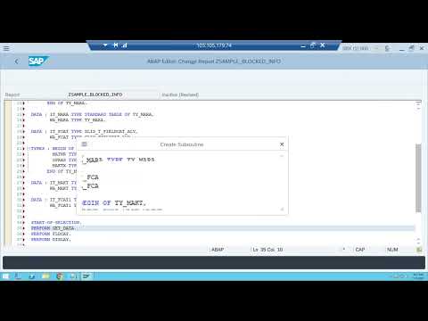 blocked alv report creation