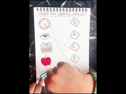 Matching the beginning Alphabets#brainlearning #kidsindooractivities #activityforkids #ytshorts