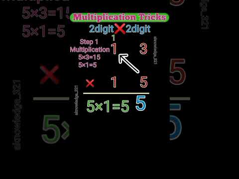 Multiplication tricks(❌)..basic maths part(1️⃣)#mathshorts #mathstricks #education