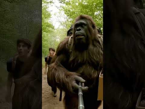 Hikers love me #bigfoot #bigfootvlog #bigfootai #viral #selfiestick #funny #lifeisbutadream #wild