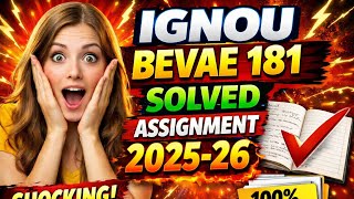 BEVAE 181 SOLVED ASSIGNMENT 2025-26 