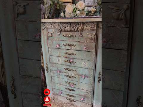 17th Century Inspired Furniture Makeover Made Easy with IOD Paint Inlays and Molds!