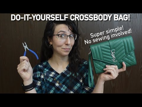 CONVERT YOUR YSL WRISTLET INTO A CROSSBODY BAG! Super easy & NO SEWING do-it-yourself hack 🥰