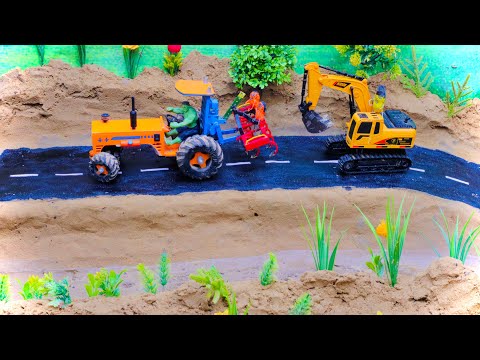 diy tractor mini bulldozer to making concrete road | construction vehicles, road roller #6