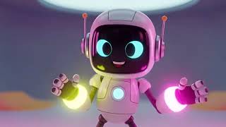 A funny robot learns to wave hello 🤖👋| Cartoon for children and fun adventures