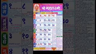 Mahalaxmi Calendar #september #2025 #today #kalnirnay #panchang