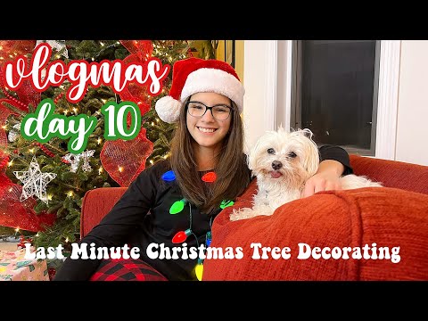 Decorating Christmas Tree 24 Hrs Before Christmas! 😱 Never Again! l Vlogmas