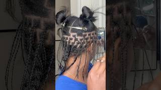 Do “perfect parts” really matter? #minibraids #protectivestyles #naturalhair #haircare #boxbraids