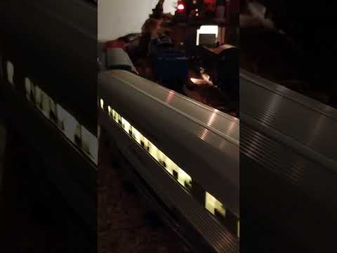 Puffing passenger train.