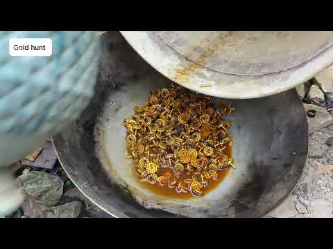 Gold recovery from electric ⚡ chips || gold hunt