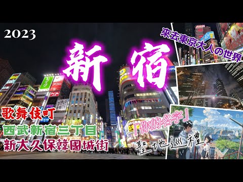 【新宿一日遊Vlog】2023冬 來東京一定會去新宿，東京最大最繁華商圈新宿真實體驗實況＆你的名字新宿聖地巡禮.新大久保韓國街.歌舞伎町.新宿西口警視廳.新宿三丁目.西武新宿