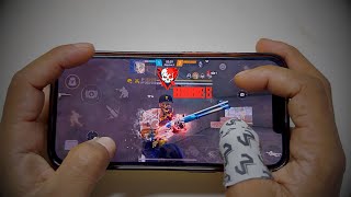 iPhone 13 Gaming Test📱 | 4 Finger Handcam 🎮 Perfect HUD & Sensitivity Setup⚙️🔥 FreeFire….