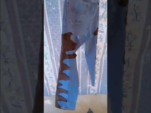 Simple patchwork customize diy jeans