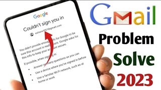 how to solve couldn't sign you in || how to fix problem gmail Couldnt sign you in | Technical Bajwa