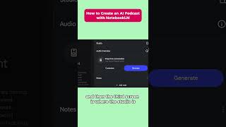 Create an #AIPodcast with #NotebookLM #contentcreation #howtousenotebooklm