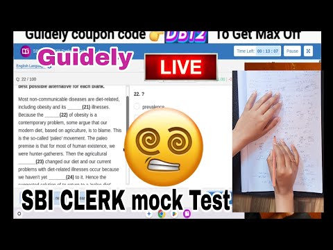 Guidely SBI CLERK Live MOCK Test | Guidely Sbi Clerk mocktest-4| Testbook sbi clerk mocktest