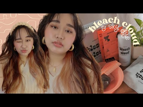 First Time Bleaching My Hair!? (Colourette Bleach Cloud + Sky Dye Honest Review) | Ayessa Munich