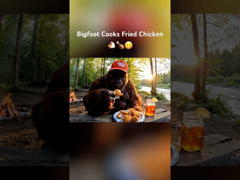Bigfoot Cooks Fried Chicken #bigfoot #vlog