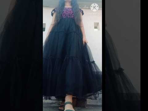 Party wear layer gown Cutting and Stitching #youtubeshorts #gowns