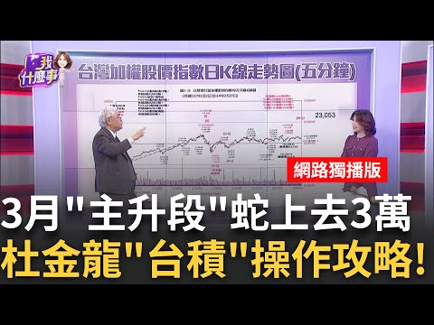 急跌免驚?!杜金龍看好多頭還沒死?!"3萬"主升段快了?! 廣達.鴻海.聯發科跌跌不休 止穩關鍵看誰?套牢再等等?│陳斐娟 主持│2025020303│關我什麼事 feat.杜金龍