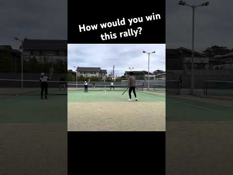 【作業用テニス】意表を突く逆ショートクロス！inside out angle shot?? #tennis #supershots #テニス #どうやって打った？ #shorts