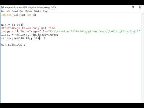 Add image in python idle using tkinter