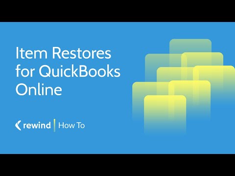 Item Restores For QuickBooks Online