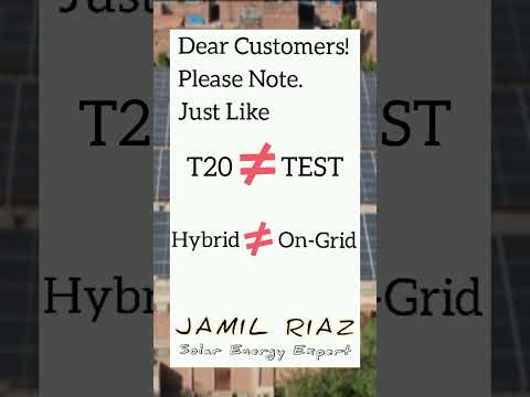 hybrid solar vs ongrid solar , just like t20 vs test match cricket.