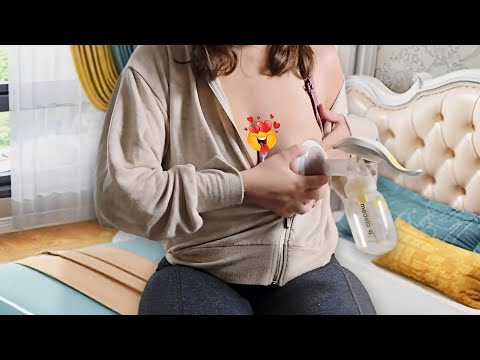 【pigeon搾乳機/Breast Pump Tutorial】手動搾乳機の使い方講座 保育士が解説 #育児 #子育て #搾乳 Breastfeeding let pump with me