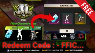 FFIC GRAND FINALS 2021 FREE FIRE || FFIC 2021 GRAND FINALS REDEEM CODE || FREE VOUCHER, EMOTE,PET