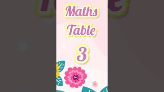 Table of 3 | Maths table 3  #Tableof3 #Multiplicationtable #Mathstables #shorts #shortsvideoyoutube