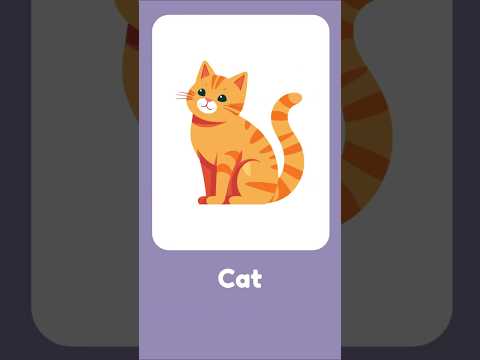 25 Animals Flashcards for Kids | Learn Animal Names with Cute Pictures | Baby & Toddler Learning
