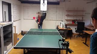 Adaptation and robust learning of Probabilistic Movement Primitives (Table Tennis Video)