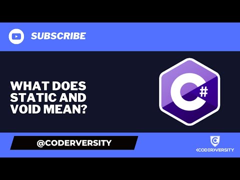 What is a Static Method in C#? What is a Void Return Type? | C# Main Method Explained