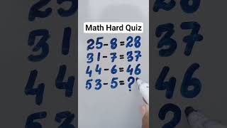 Math hard quiz challenge test. #mathquiz #mathquestion #mathtrick #mathchallenge #learnmath #short