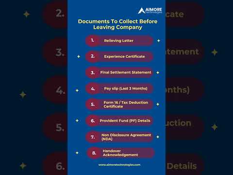 Leaving Your Job Don't Forget These Must Have Documents