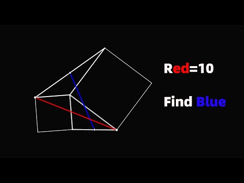 Can you find the value of segment BLUE? | a nice geometry problem.