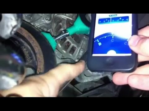 Serpentine poly-v belt tension measurement using a smartphone - ribbed poly v belt