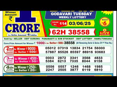 Nagaland State Lottery Sambad Result Today 1PM 3.06.2025