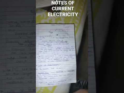 NOTES OF PHYSICS CHAPTER 9 CURRENT ELECTRICITY CLASS 12TH HSC BOARD #notes #shorts.