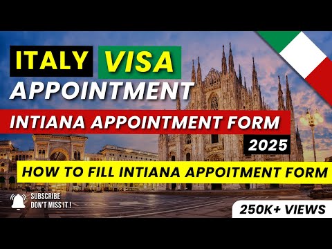Italy Visa 2025: How to Fill Italy Appointment Form | BLS Italy| Intiana Appointment Form #italyvisa