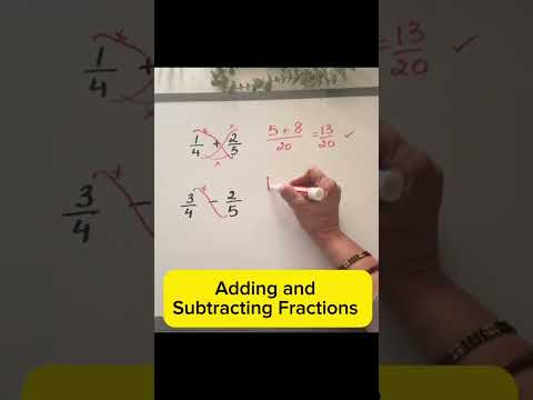 Fractions made easy #maths #mathstricks #addingfractions #subtractingfractions #butterflymethod