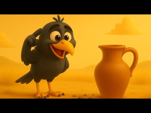 The Thirsty Crow–Smart Thinking Saves the Day| Moral Story for Children|Every Problem Has a Solution