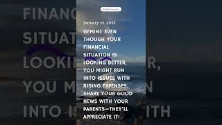 Gemini Today January 22, 2025 #horoscope #today #manifestation #trending #lawofattraction #daily