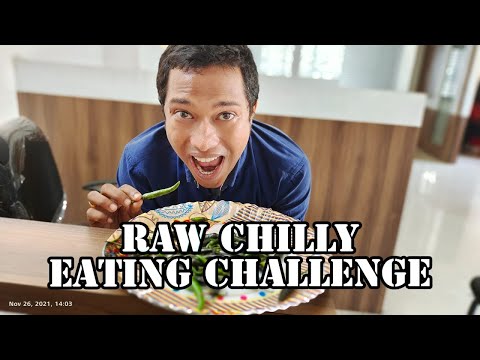 Raw Green Chilly Eating Challenge , SAMBALPUR Reaction Video