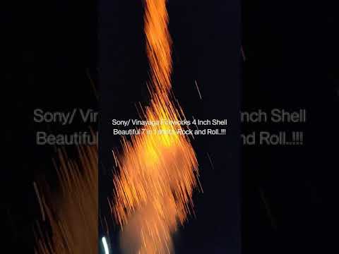 Sony/ Vinayaga Fireworks 4 Inch Shell, Beautiful 7 in 1 multi colour shot, Rock and Roll, Mela, etc