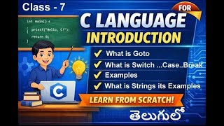 C Language GOTO, Switch Case & Strings Explained in One Video | Complete C Tutorial